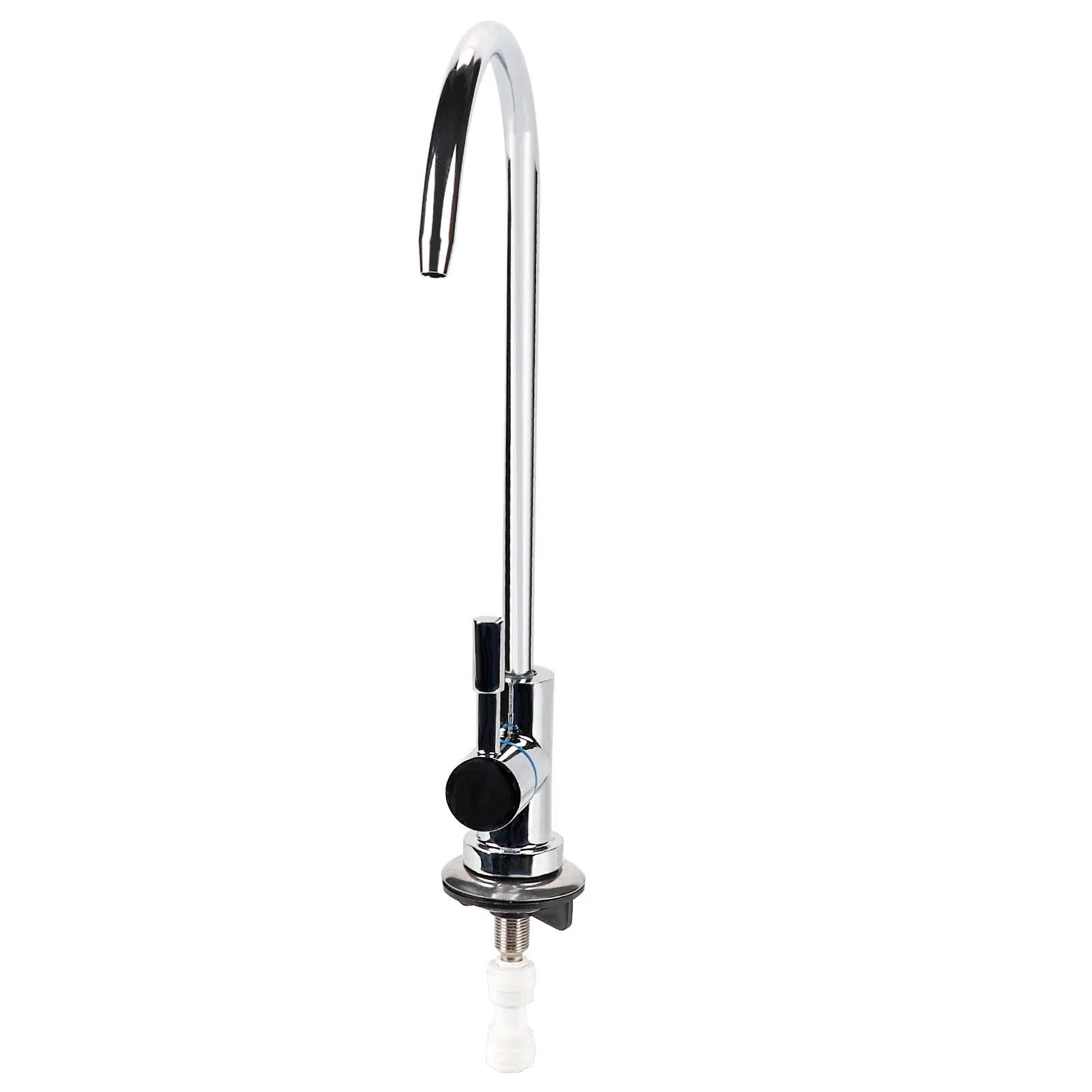 Filter Faucet 360 Degree Rotating Drinking Water Faucet Rust  Chrome Finishing 304 Stainless Steel for 1/4in Tube for Home