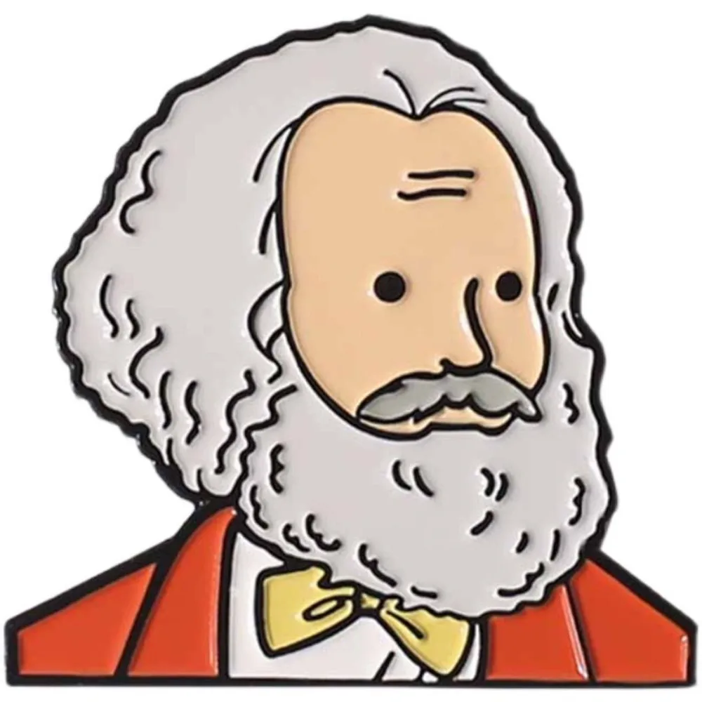 Marx, Engels, Lénine, Staline, philosophe du socialisme, badge de dessin animé, broche, décoration, artisanat, cadeau