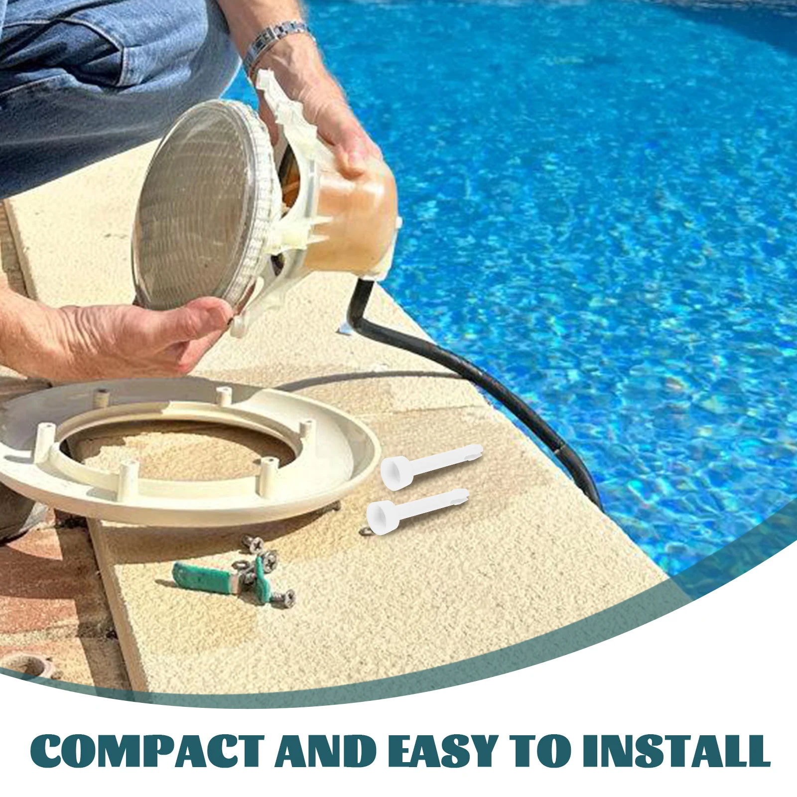 

6Pcs Pool Cleaning Device Locking Pin Durable ABS Material Quick Installation Skimmer Net Handle Bolt Replacement