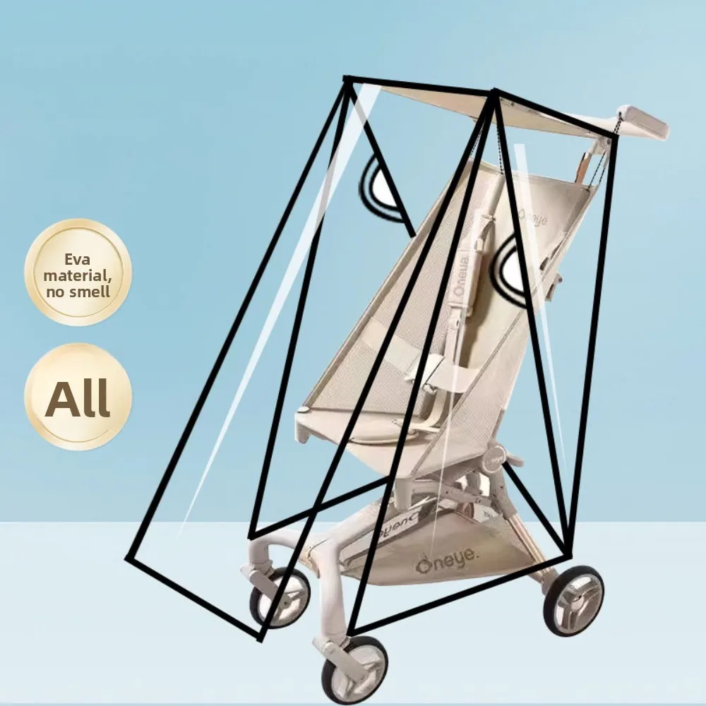 Paraguas transparente para cochecito de bebé, cubierta impermeable para cochecito de bolsillo de viaje, cubierta para lluvia, vista nobstruida