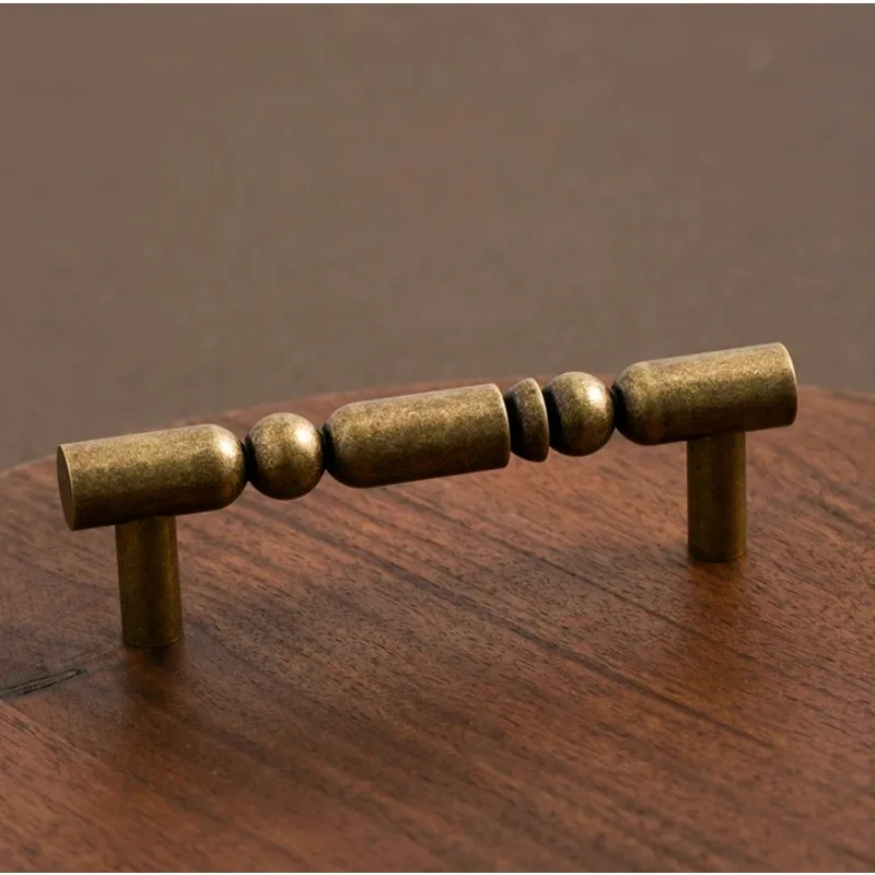 Brass handle, bronze wardrobe and shoe cabinet as old long handle.