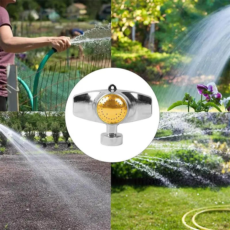 Metal Spot Sprinkler Zinc Alloy Metal Circular Spot Sprinkler Automatic 360° Garden Irrigation Lawn Sprinkler Watering Sprinkle