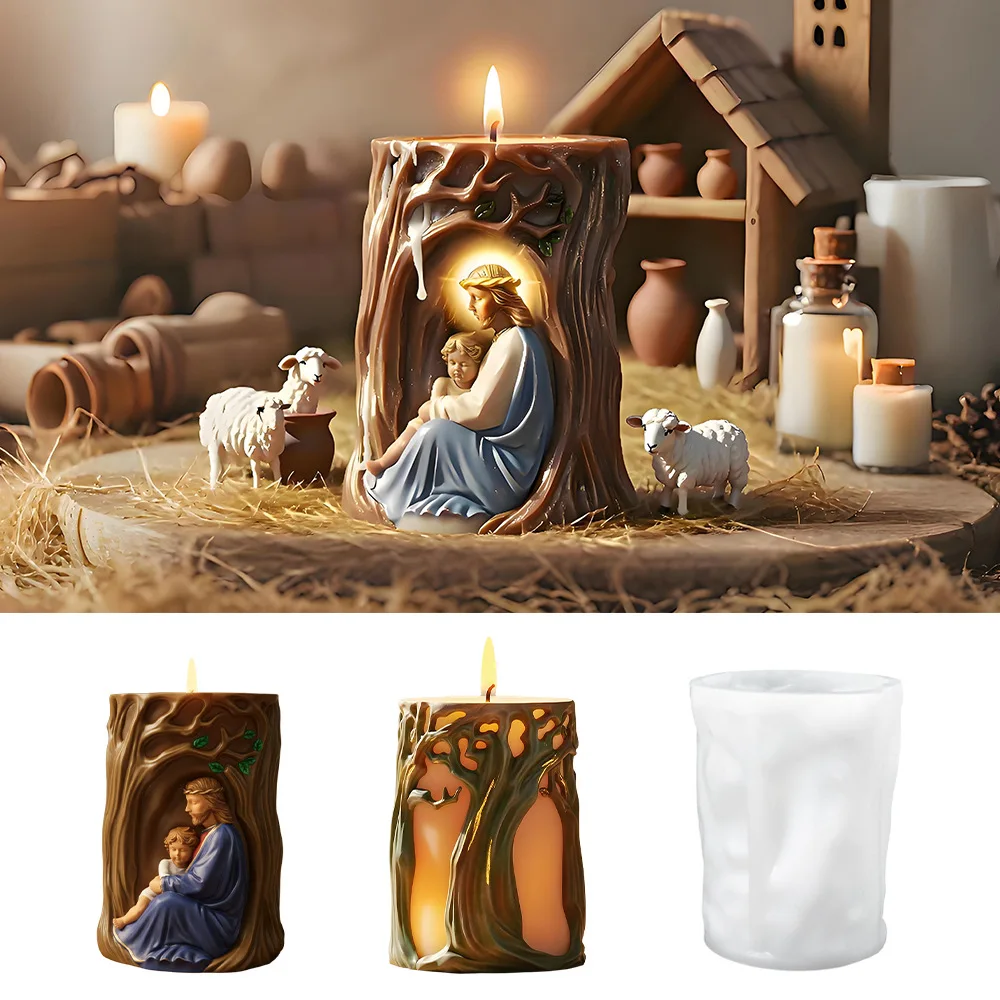 

Tree of Life Icon Aromatherapy Candle Silicone Molds DIY Relief Plaster Home Decor Easter Candle Mold Home Decor