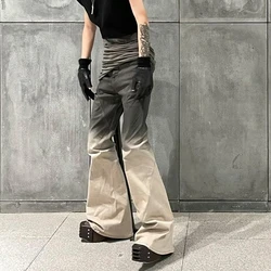 Pantalones vaqueros Owens de longitud completa para hombre, ropa de calle, pantalones Cargo, negro y amarillo degradado, High Street