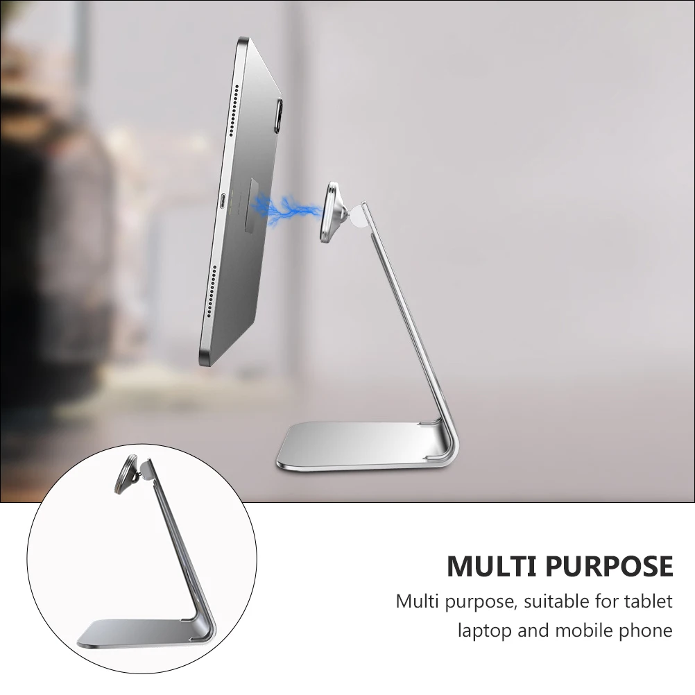 

Магнитный планшет St из алюминиевого сплава, вращение на 360 градусов, настольный держатель для телефона, противоскользящая поддержка ноутбука, многоцелевой