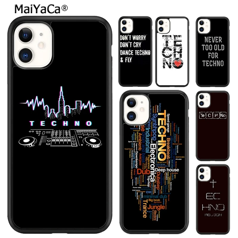 MaiYaCa Liebe Techno Musik Zitate Telefon Fall Für iPhone 17 Air 16 15 plus 11 12 13 14 pro max shell coque