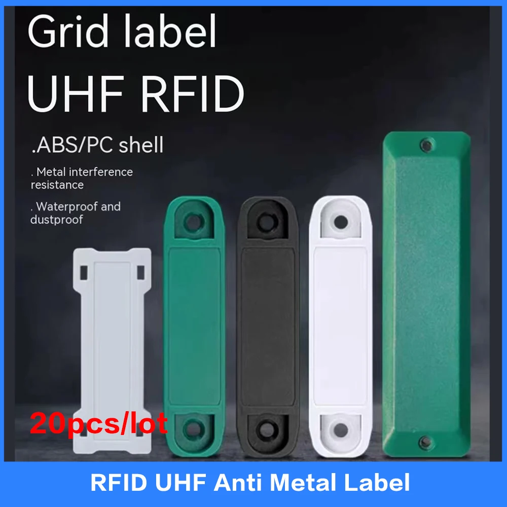 20 Stuks Rfid Uhf Anti Metaal Abs Tag, Rfid Elektrische Label ISO18000-6C Rfid Tag 860-960Mhz Hoge Kwaliteit