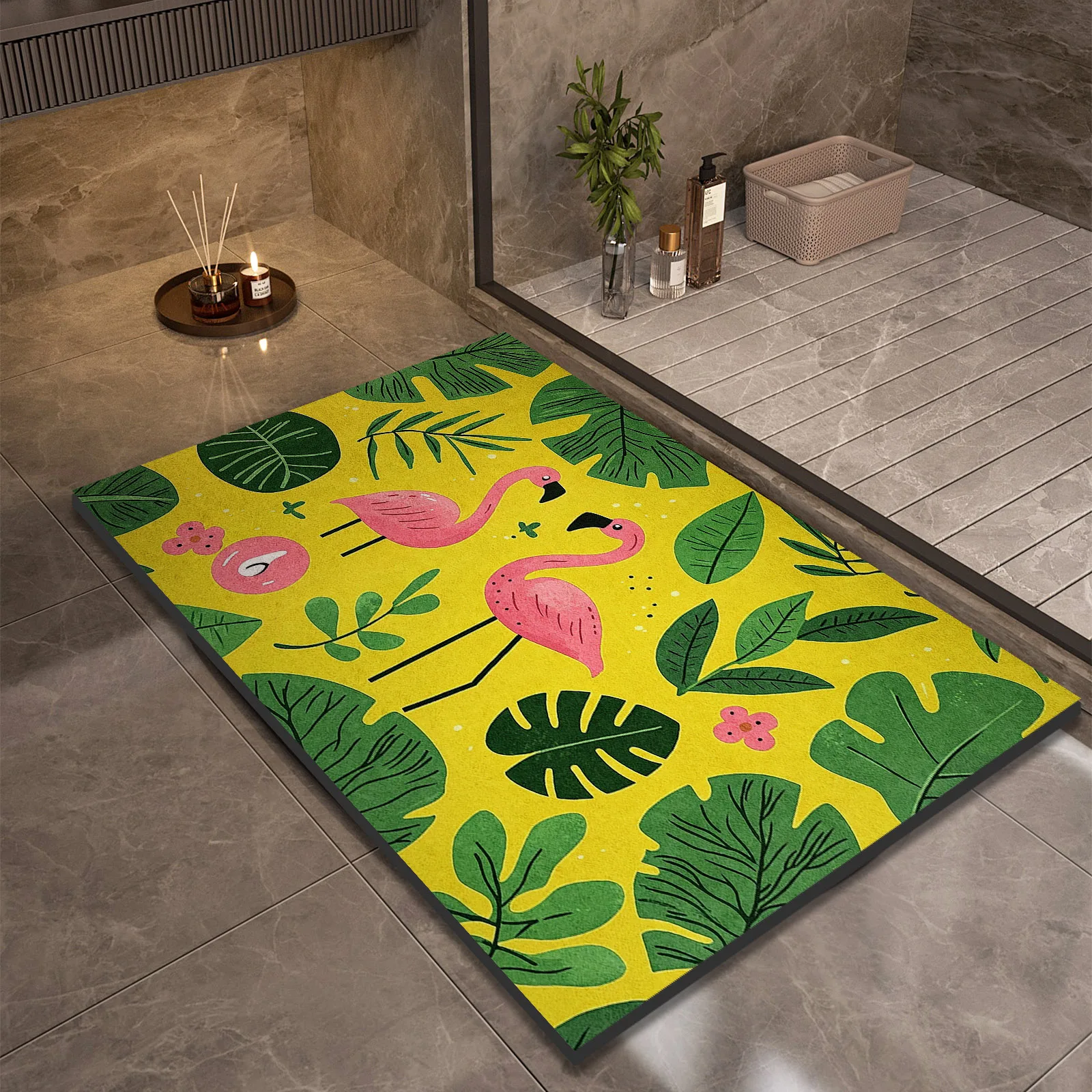 Luxuriöse Diatomeenerde-Badematte, Badezimmerteppich, Saugfähige Duschmatte, Schnelltrocknende Rutschfeste Toilettenmatte, Waschbar