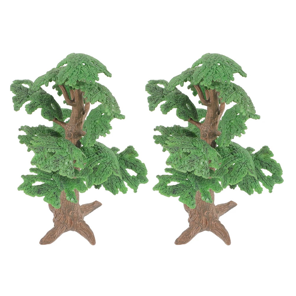 

2pcs Simulation Landscape Tree Artificial Miniature Cypress Fake Small Plastic Decorative Piece Versatile Indoor Decoration