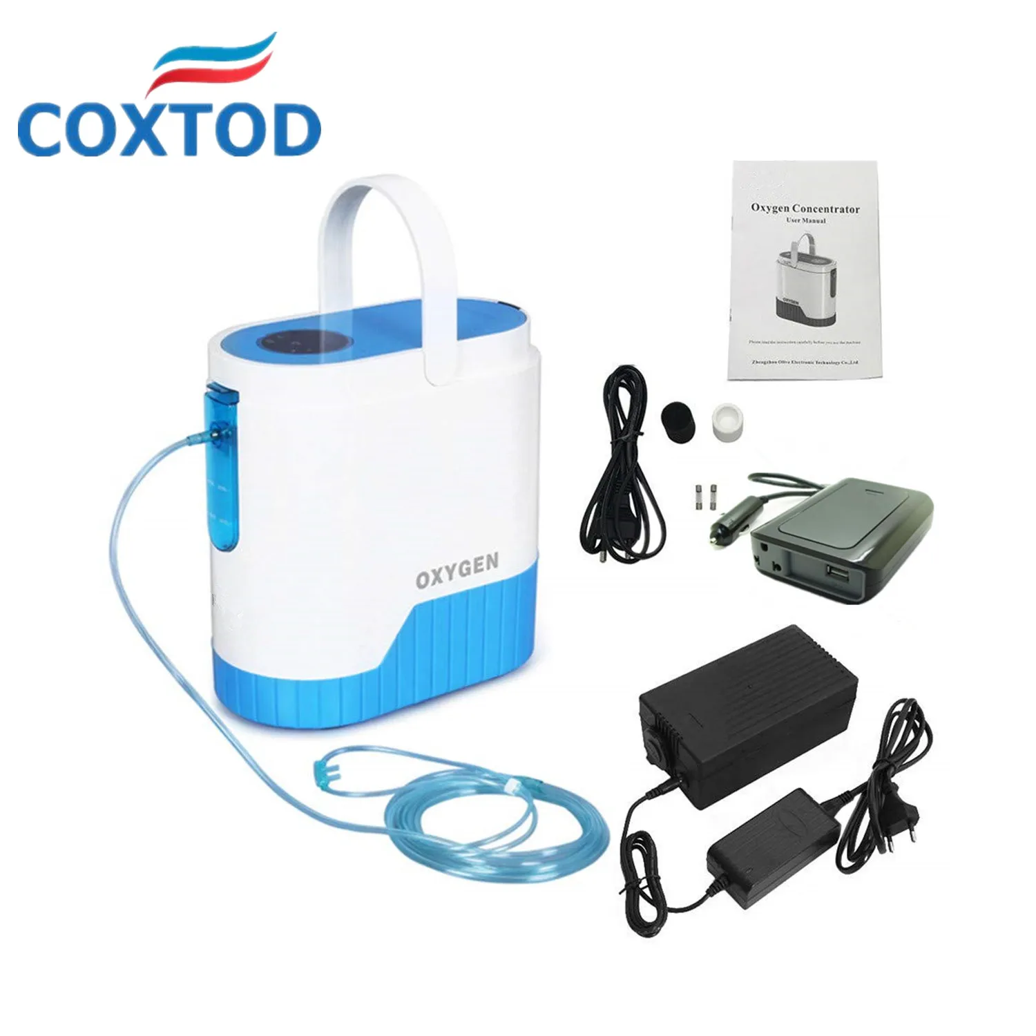 Portable Oxygen Concentrator Battery O2 Machine Household Oxygen Generator Car Oxygen Concentrator Machine 24hours Continuouly