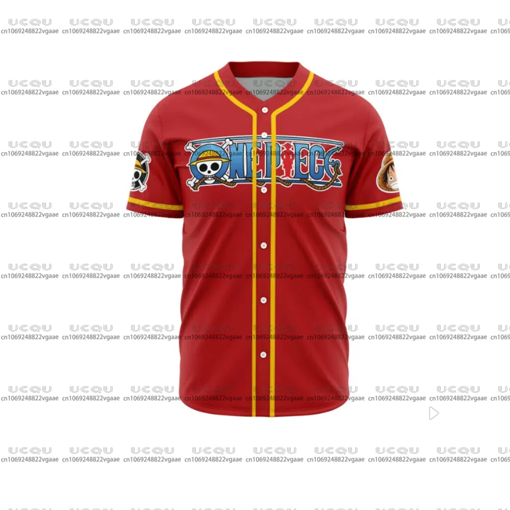 Ropa para chico y hombre, ropa deportiva japonesa, camiseta transpirable para adolescente, Top de secado rápido, Jersey de béisbol de una pieza, regalo, nuevo ventilador Luffy