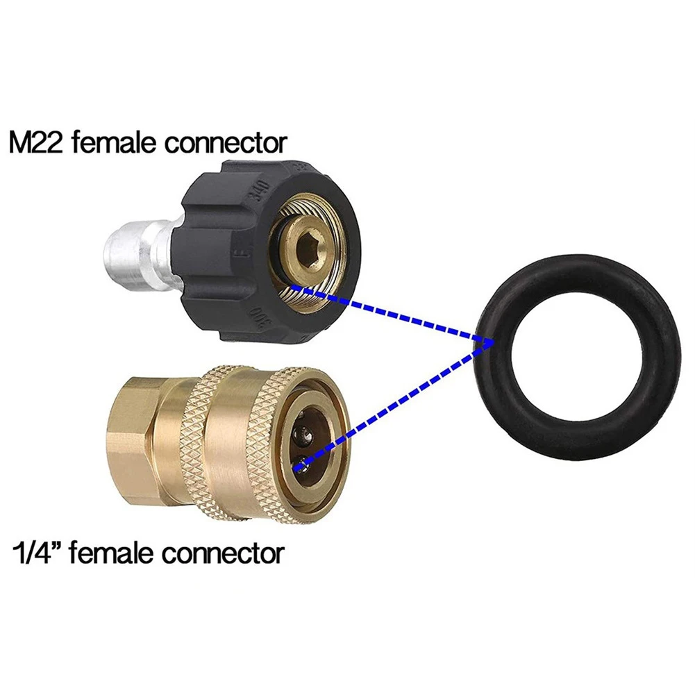 20 piezas juntas tóricas en forma de O, repuesto M22 de 1/4 pulgadas, acoplador de conexión rápida, juntas tóricas de conexión rápida para lavadora a presión