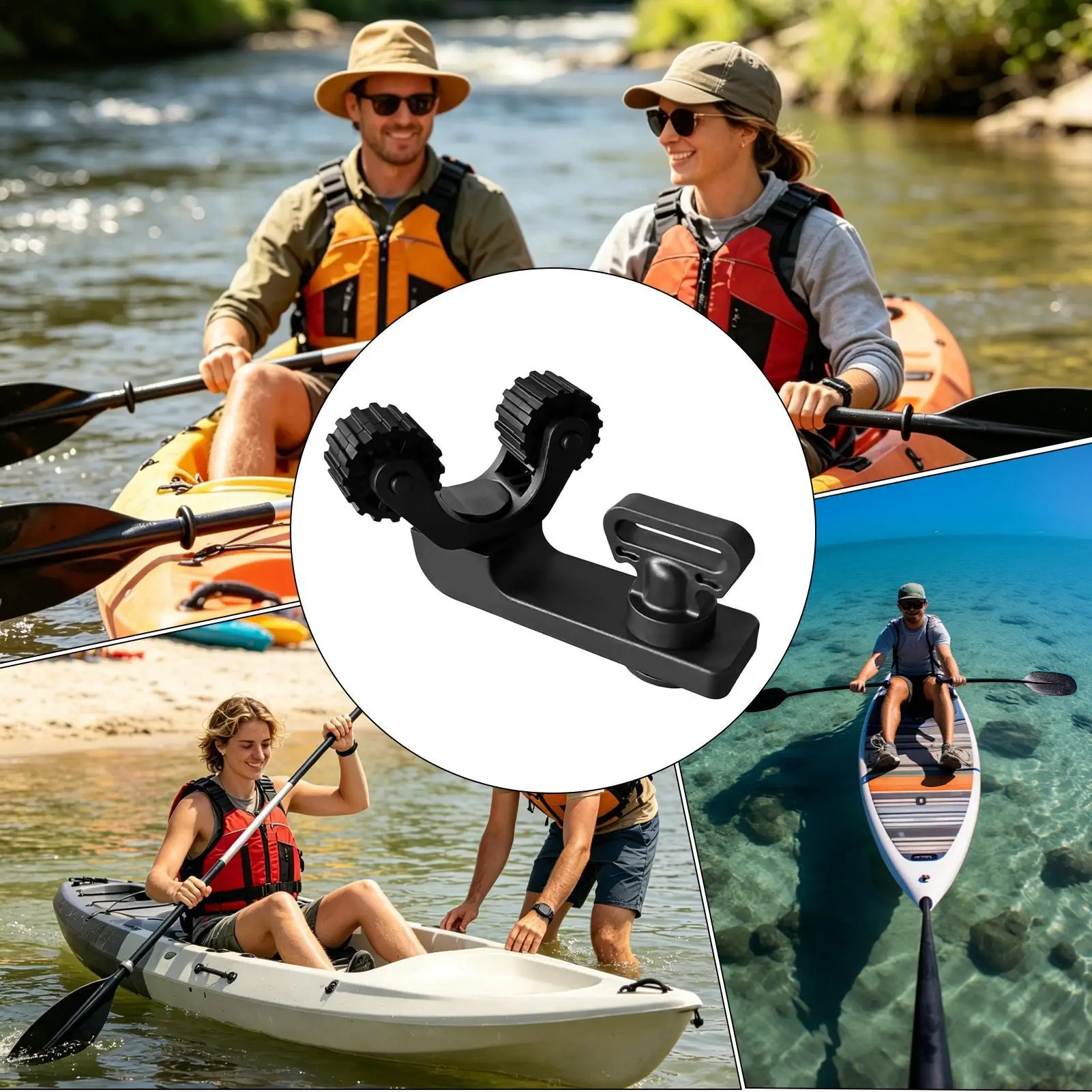 

Paddle Holder For Kayak Multifunctional Adjustable Shock-Resistant Canoe Paddle Mount For Dinghy Raft Rowboat Lake River Stream