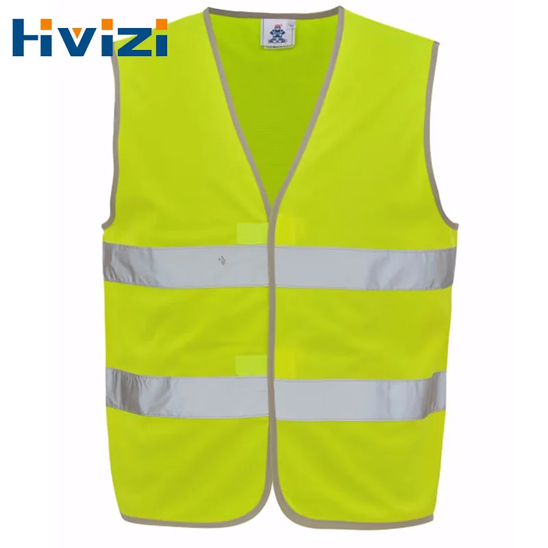 

High Visibility Reflective Vest Hook&Loop Front Safety Vest With Reflective Strips Construction Workwear Safety Reflective Vest