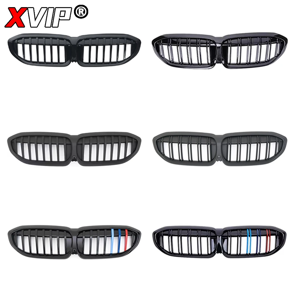 XVIP For BMW 3-Series G20 G21 2019-2022 320 330i xDrive M340i Front Bumper Kidney Grills Glossy Black Diamonds Style Grille