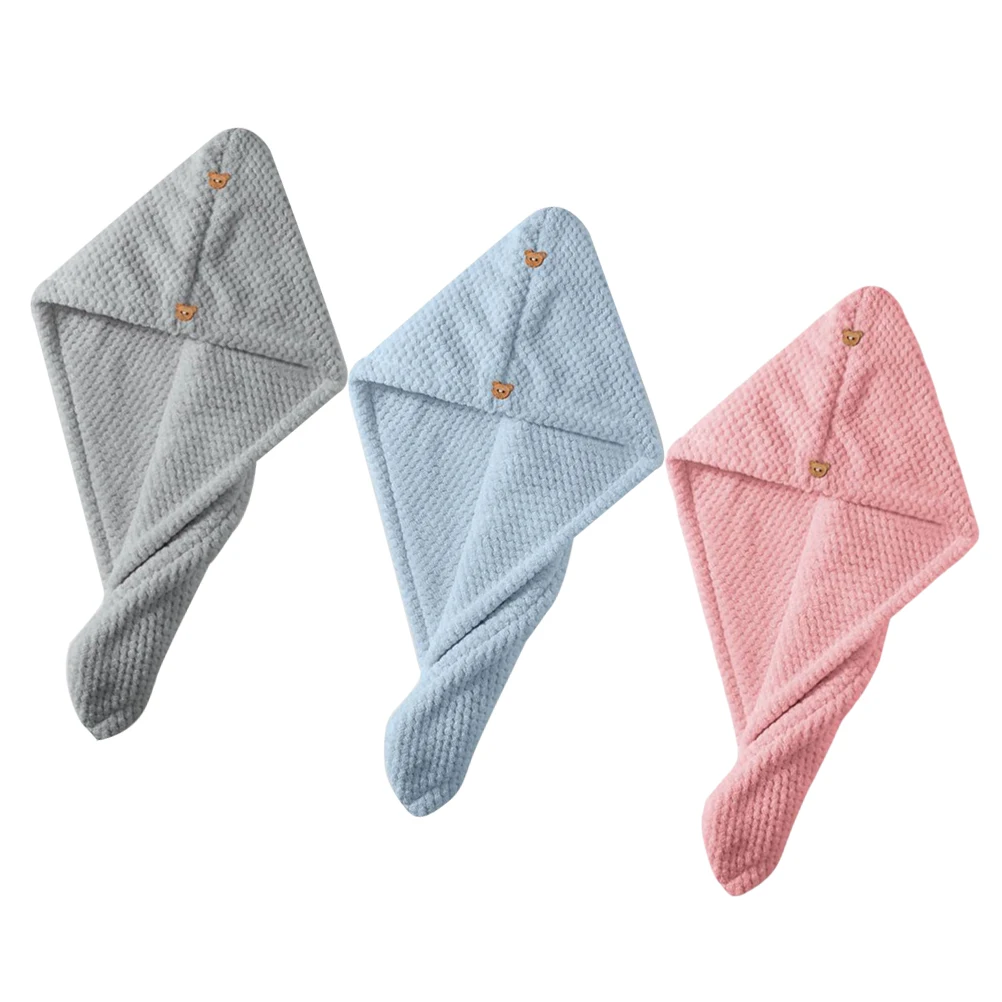 

Water Absorbing Quick Drying Hair Cap Towel Wrap Women Shower Turban Hair Drying Curly Practical Lightweight Travel