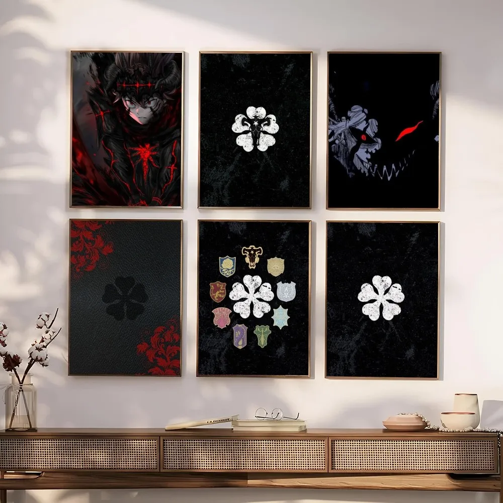 Anime B-Black C-Clover Poster Paper Print Home Living Room Bedroom Entrance Bar Restaurant Cafe Art Painting Decoration