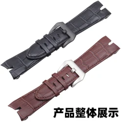 Genuine Leather Watchband 26mm For Roger Dubuis EXCALIBUR series watch band strap RDDBEX0405 Black and Brown Men's Accessories