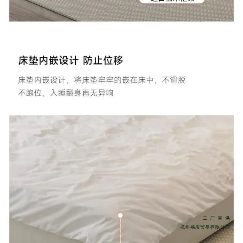 Double bed modern master bedroom simple cream style Internet celebrity bed ins model room theme hotel
