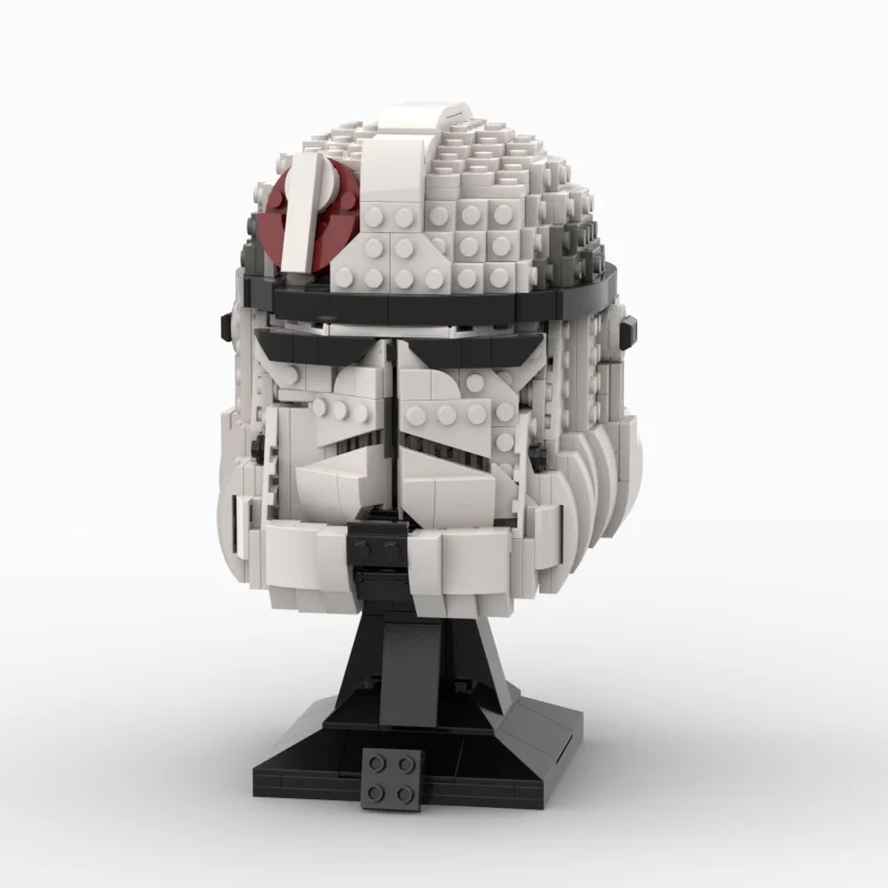 Juguete de construcción MOC, serie de guerra espacial, modelo de casco blanco, juego de figuritas de 672 piezas, juego de juguetes de ensamblaje creativo, regalo de vacaciones