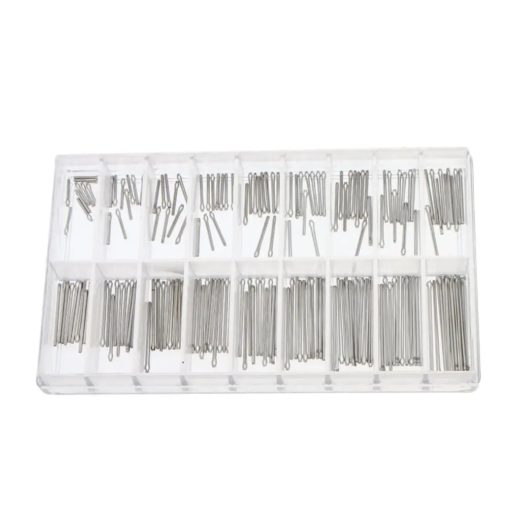 180 Pieces Stainless Band Double Flange Bars Strap Cotter Pins