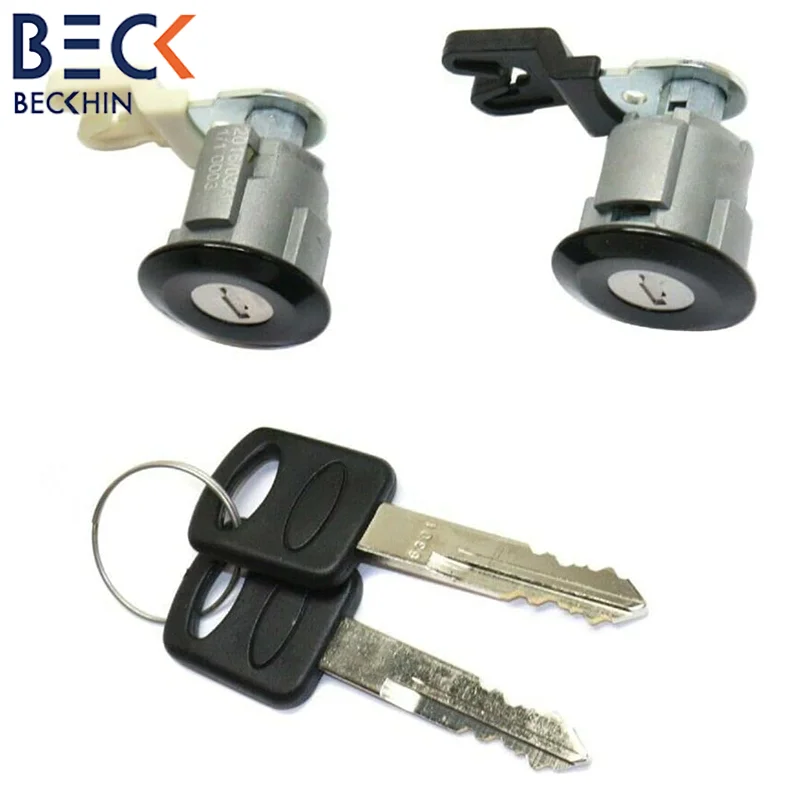 

Door Lock Cylinders Set of 2 Front Compatible with E- SuperDuty Pair 13268592 AM-124084818 F87Z7821990BA