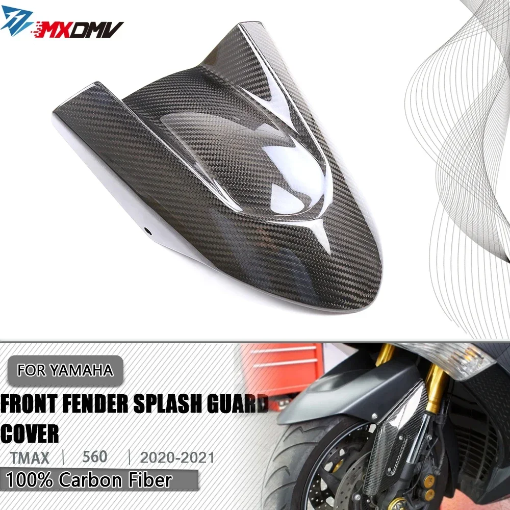 

For YAMAHA TMAX 560 530 TMAX560 530 2015-2021 Motorcycle Accessories 3K Carbon Fiber Front Fender Splash Guard Cover Part Kits