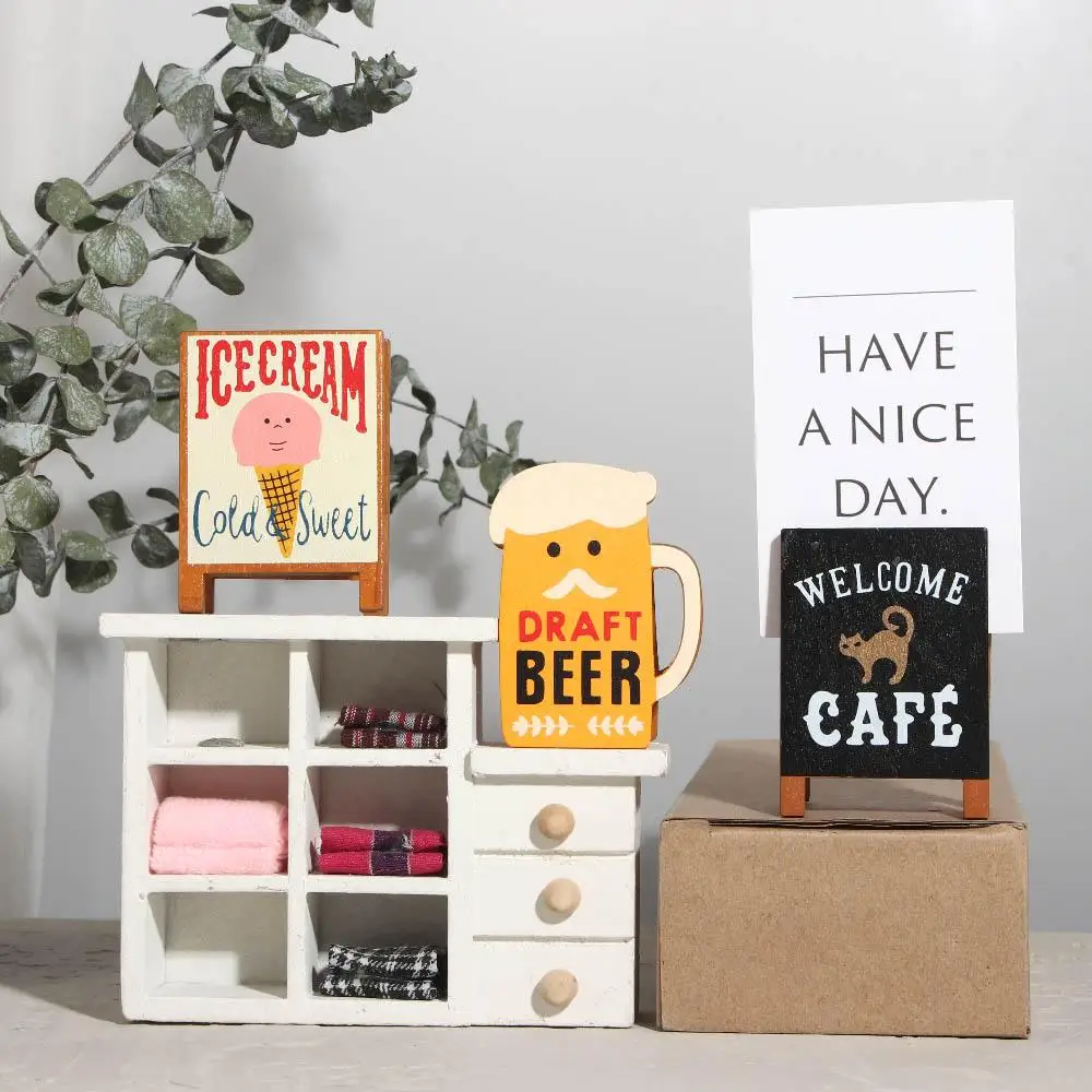 Office Supplies Desktop Decoration Vintage Kawaii Beer Coffee Message Holder Memo Clip Photo Card Stand Memo Holder