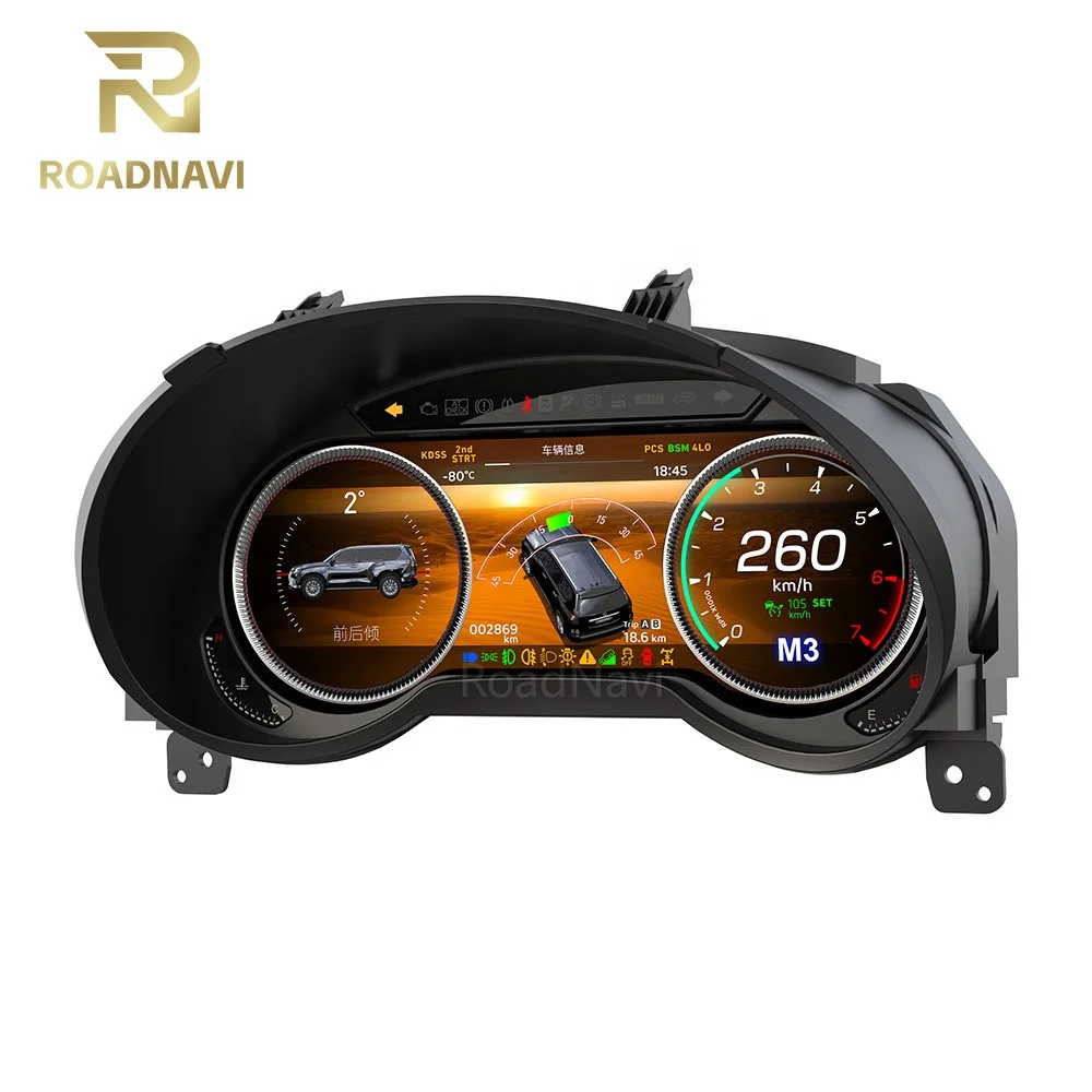 12.3 بوصة مجموعة رقمية للسيارة لكزس GX400 GX460 2009 + 2020 عداد السرعة التلقائي LCD لوحة القيادة قمرة القيادة الافتراضية