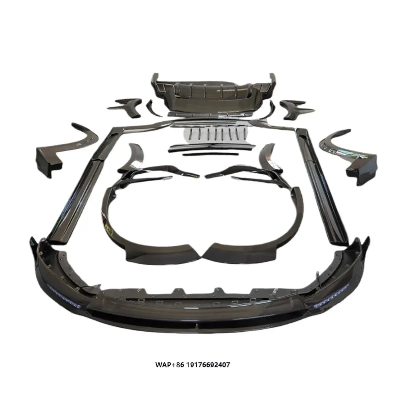 For  Levante Body Kit True Carbon Fiber M-Style Front Lip Side Skirts Rear Diffuser Spoiler for Upgrading  Product