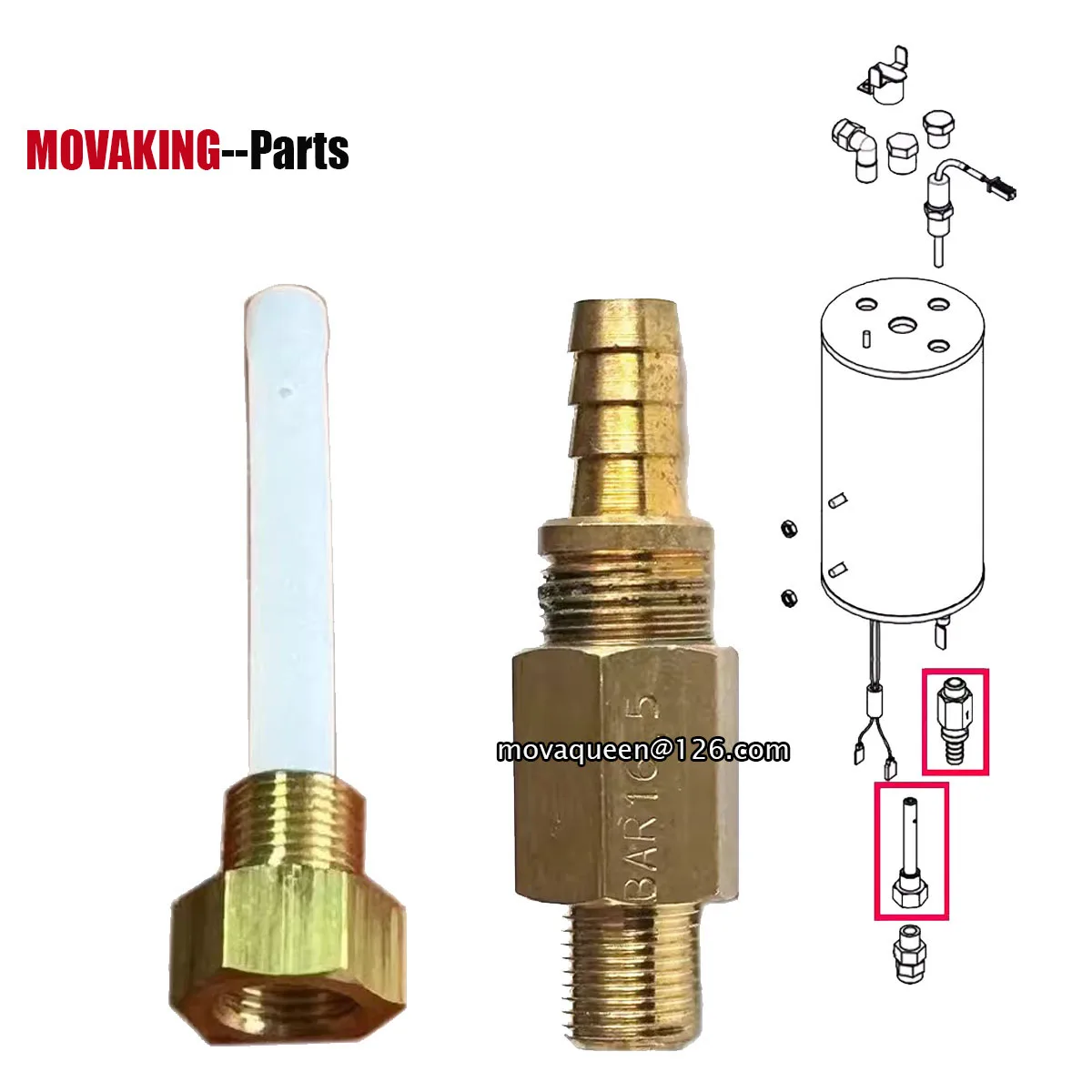 Coffee Machine Parts Pressurized Exhaust Suction Pipe Steam Boiler Safety Valve For NUOVA EAGLE ONE Espresso Machine Replace