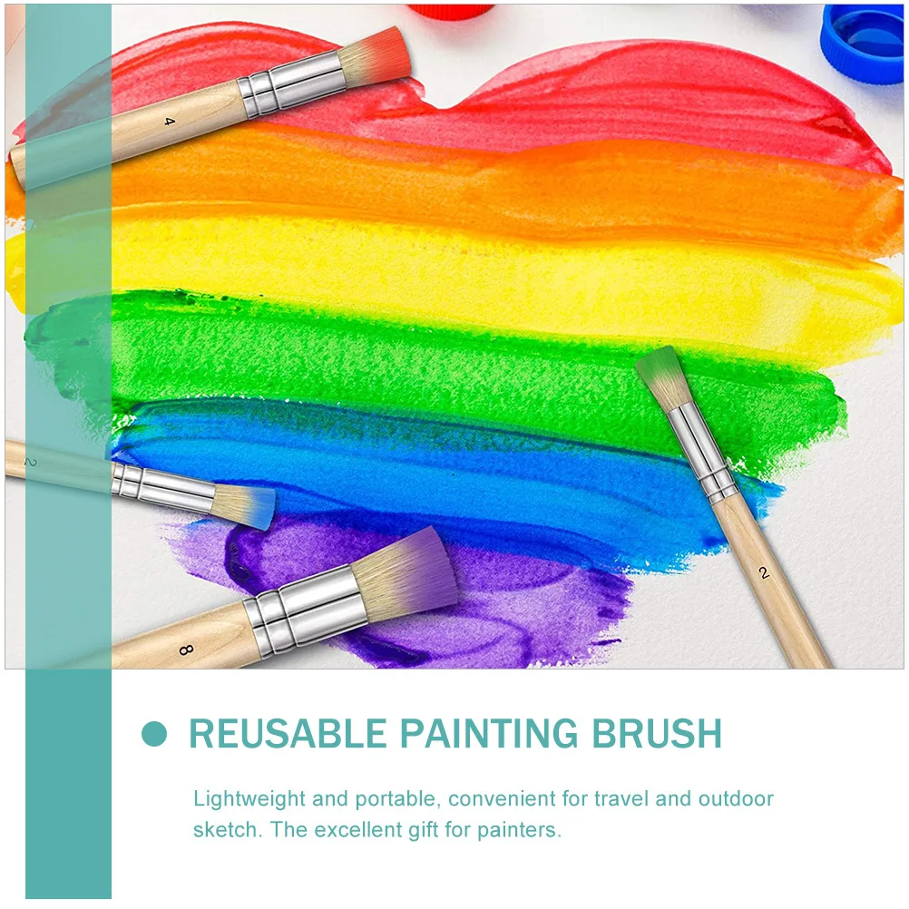 6-teiliges professionelles Aquarell-Pinsel-Set, ergonomischer tragbarer Multifunktions-Künstlerpinsel, täglicher Gebrauch, wiederverwendbare Malerei