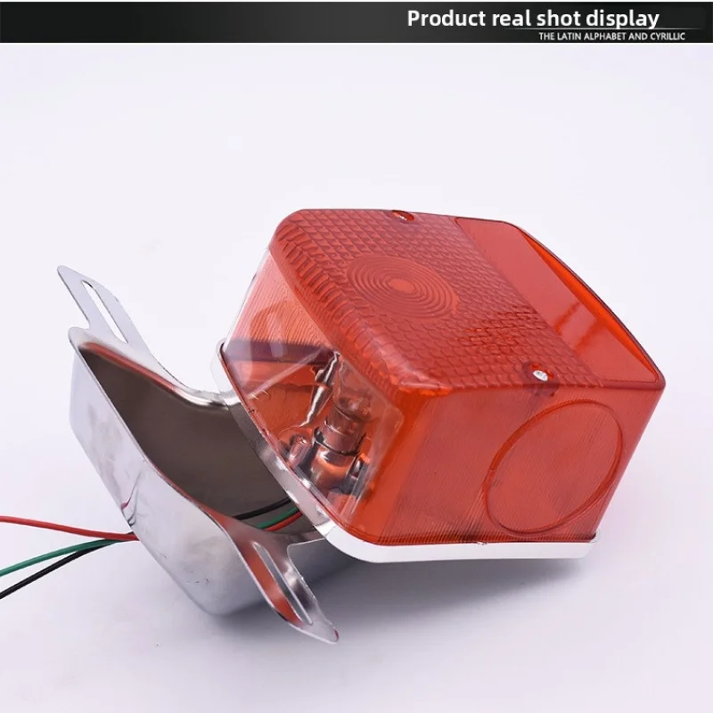 Motorcycle Rear Brake Turn Signal Light Assembly, Waterproof Direct Fit for Suzuki GN125 125cc Motorbike Taillight. view 4