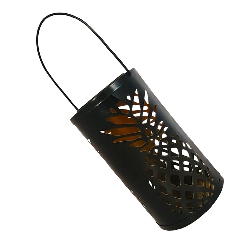 

Solar Powered Lantern Solar Hanging Lamp Iron Hollow Light for Garden Decoration Outdoor LED Lamp Pineapple Style