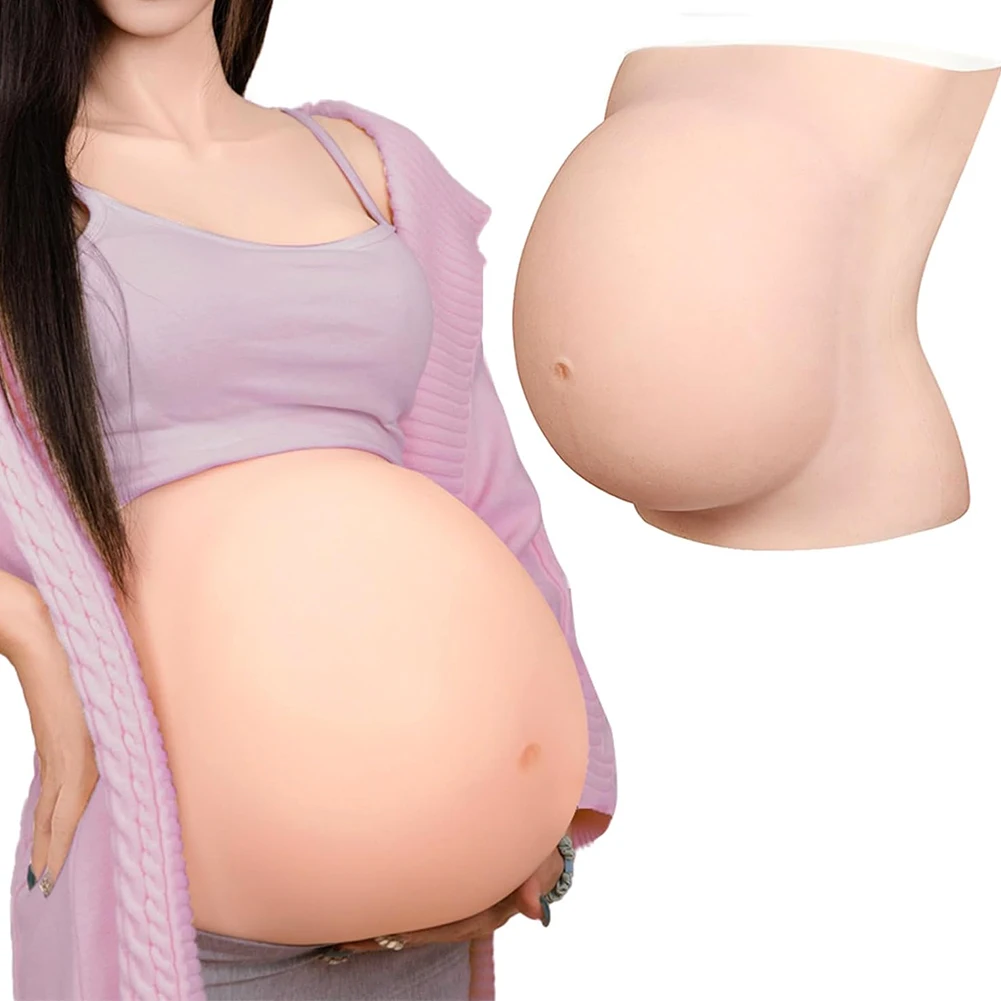 

Искусственный силиконовый живот для беременных (6-9 месяцев), реалистичная имитация кожи, для актерских выступлений и сценических образов беременных.