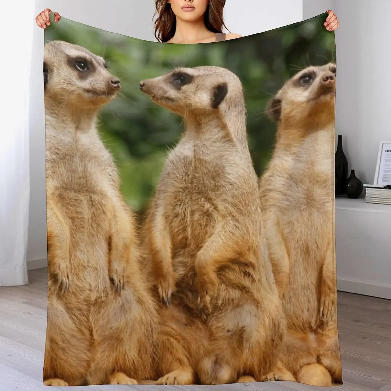 Meerkat 07 Throw Blanket Baby Custom Blankets For Bed Blankets