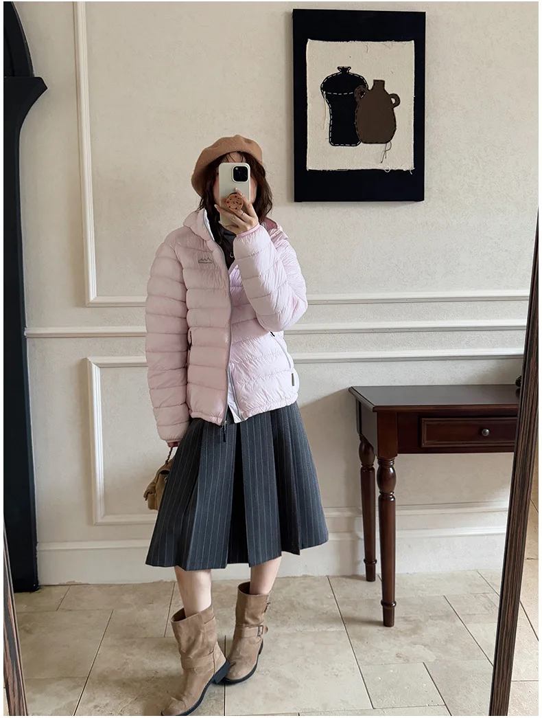 Solid Lightweight Hooded Padded Jacket Women Autumn Winter Casual Outdoor Soft Puffer Jacket Woman All Match Korean Warm Parkas
