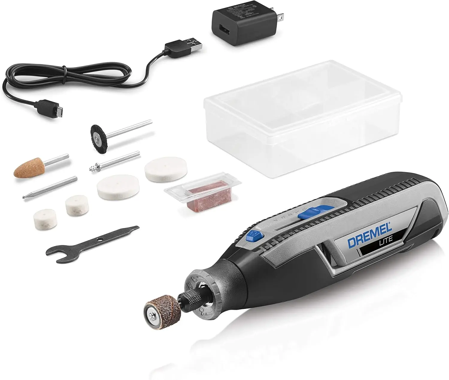 

4V Cordless Rotary Tool Kit with Variable Speed, USB Charging & 10 Accessories for DIY Crafting, Sanding, Engraving