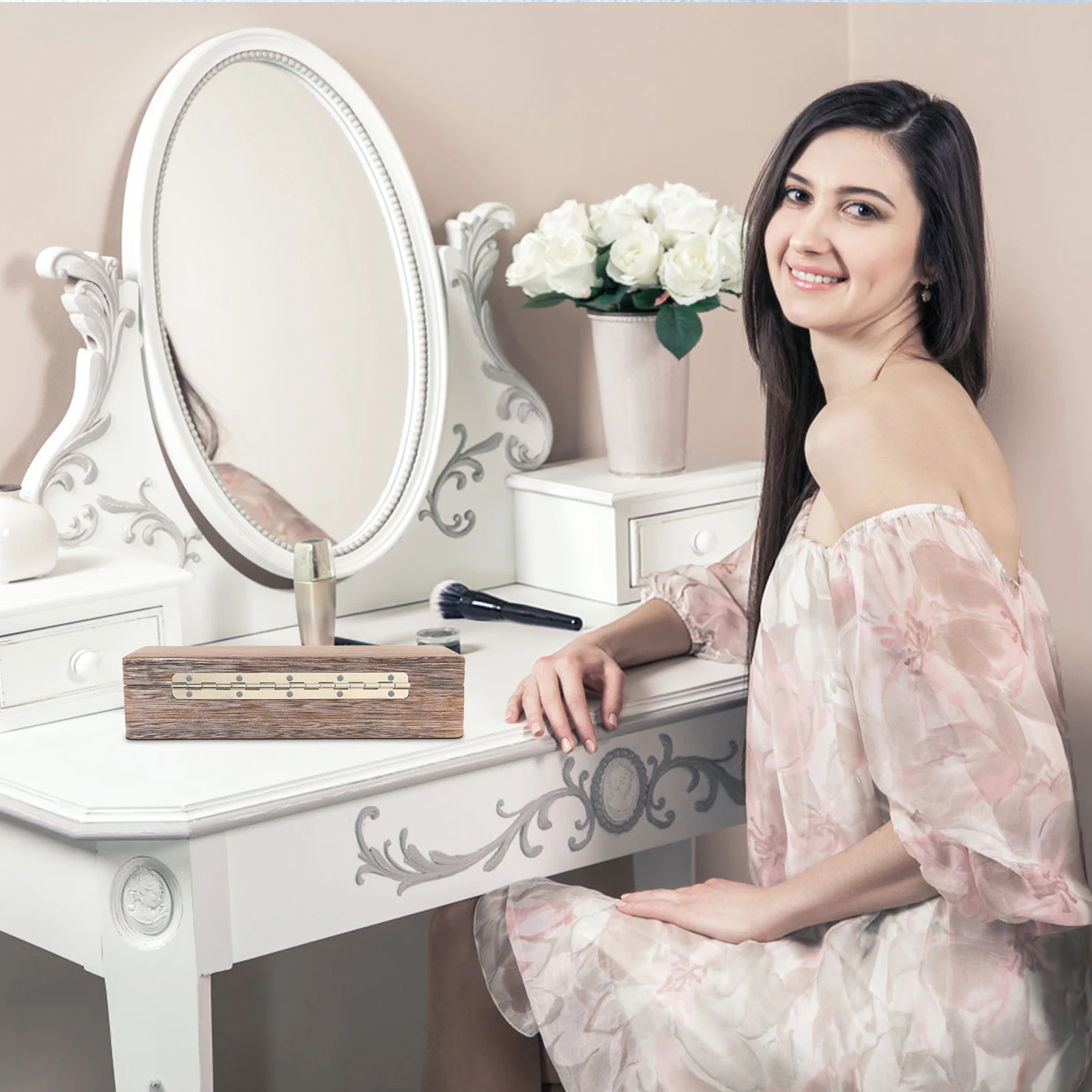 

5pcs 5 Pieces Piano Hinges Heavy Duty Silver Iron Hardware for Cabinet Doors Kitchen Flush Continuous Wooden Box Table 90 Degree