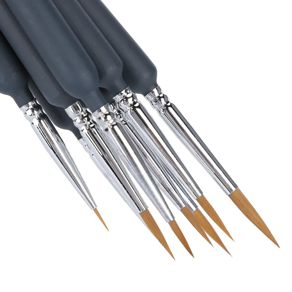 18PCS Fine Point Tip Liner Paint Brushes Resilient Wolf Fiber Precise Line Control Watercolor Liner Tools Firm Fastening Joint