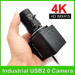 Industrial 4K USB Webcam 8MP IMX415 5-50mm Varifocal CS Lens 2K 4MP F5253 Usb Video Camera Compatible OTG UVC For Youtube OBS