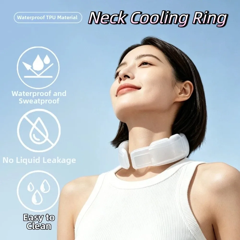 Reusable Neck Cooling Ring Sunstroke Prevention Lasting Neck Cooler Collars Wearable Freezable Ice Pack Running view 3