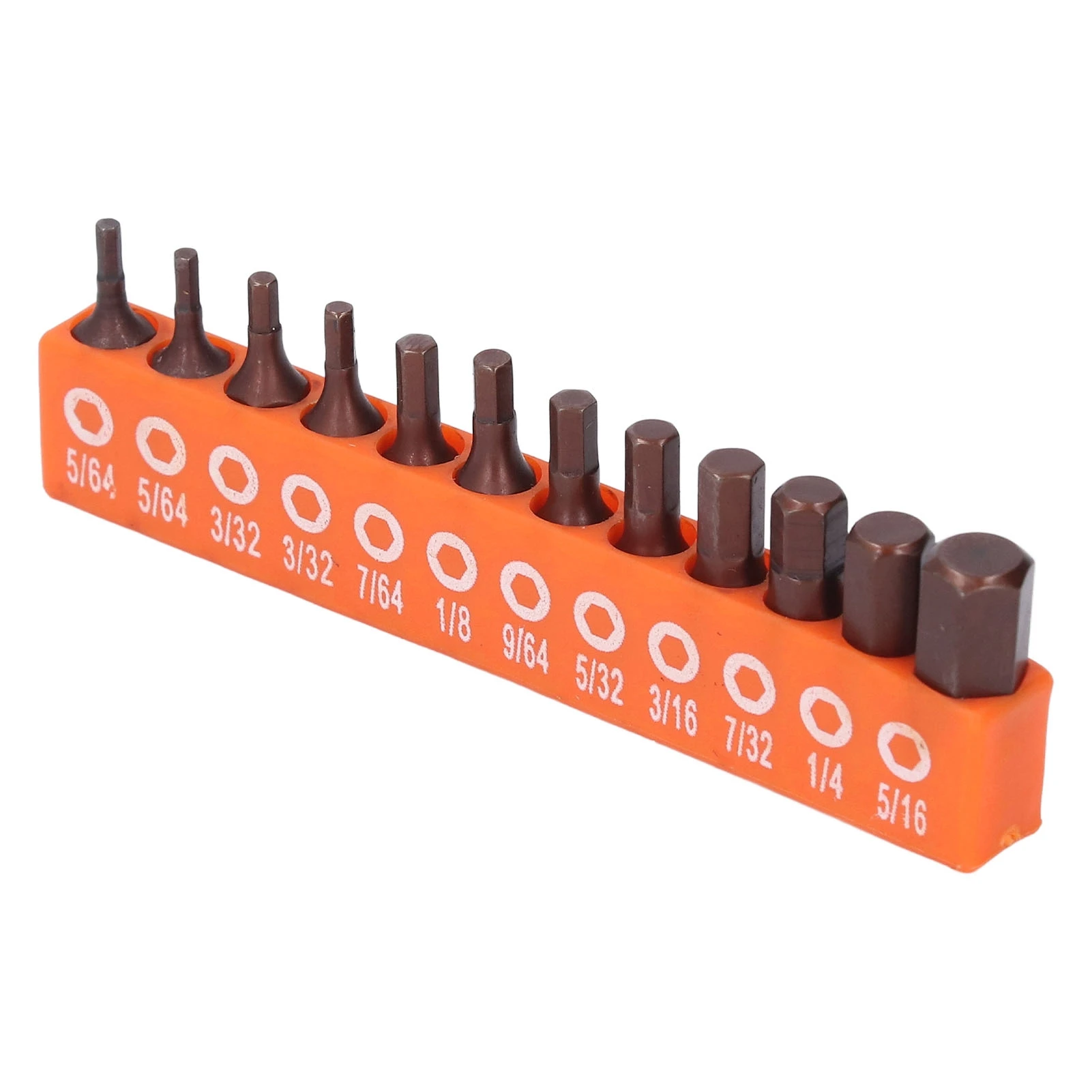 12Pcs Hex Bit Set Imperial 1/4 Shank for Drill Electric Screwdriver S2 Alloy Steel 25mm with Storage Holder