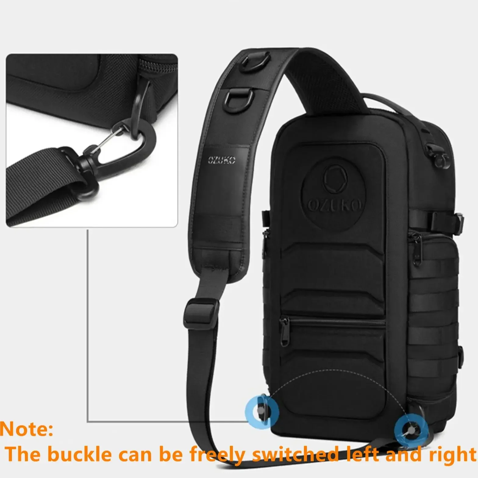 Tactical Chest Bag Outdoor Man Shoulder Crossbody Pack Sports Travel Handbag Tablet Computer Storage Knapsack Leisure Waterproof