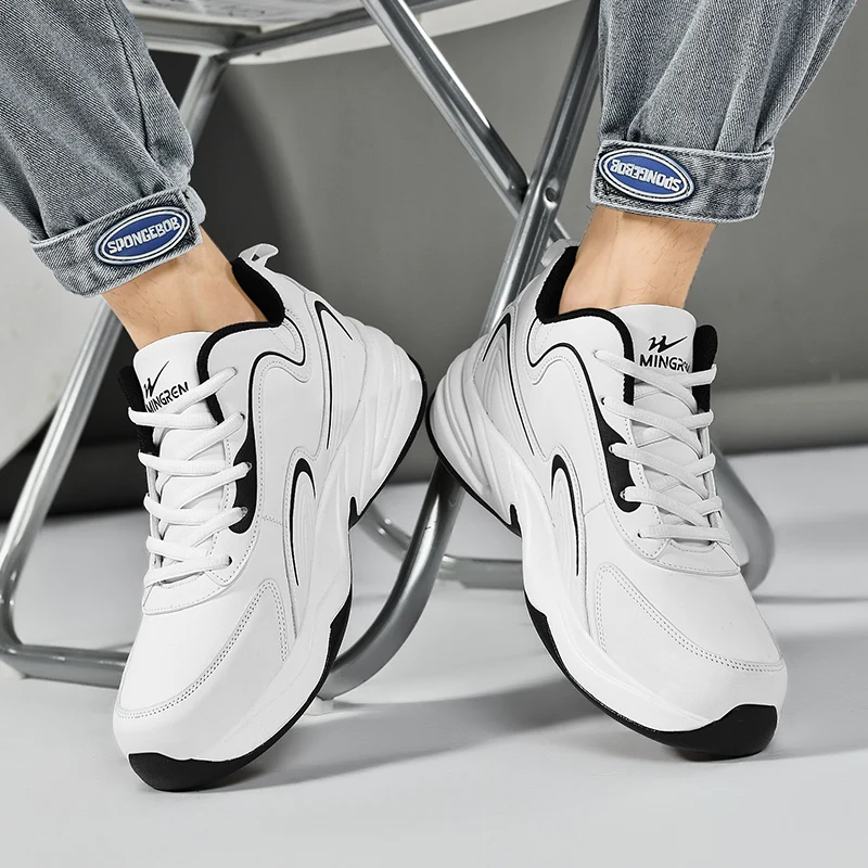 Winter 2024 New Plus size Men's Shoes 45 Feet Wide Fat  White Size 47 Casual Sneaker Men's Fleece-lined Cotton-padded Shoes