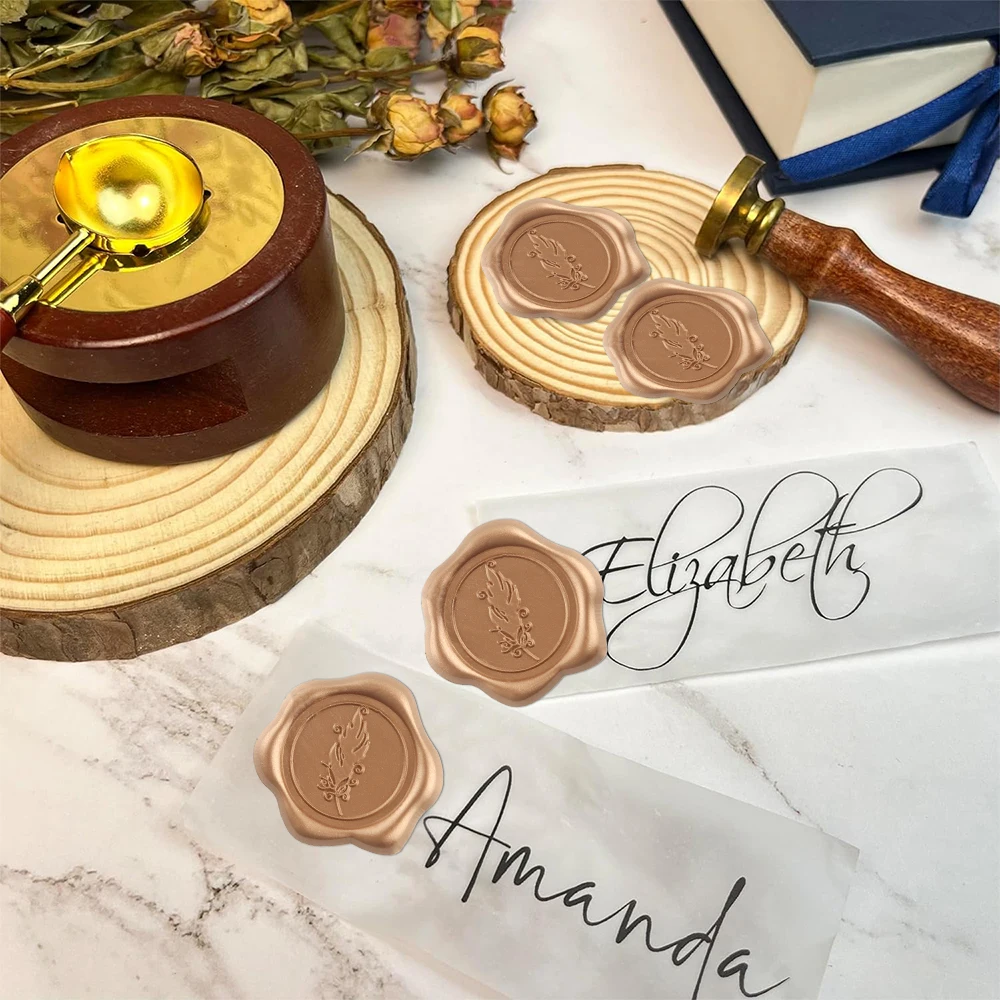 30Pcs Valentine\'s Day Wax Seal Stickers,Feather, Bow,Wreath,Heart  Self Adhesive Wax Stickers for Wedding Party Invitations