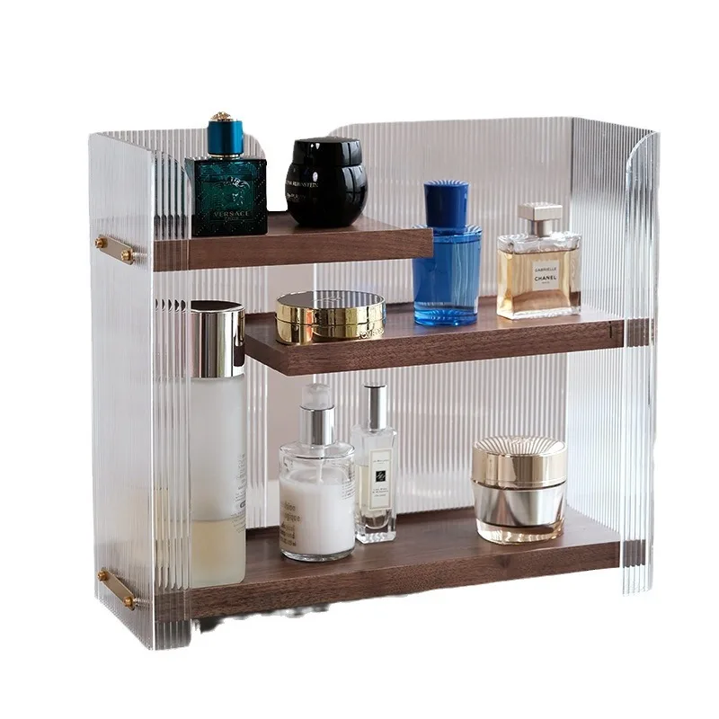 

Washing table, bathroom, acrylic storage finishing box, light luxury rectangular high-end cosmetic storage table