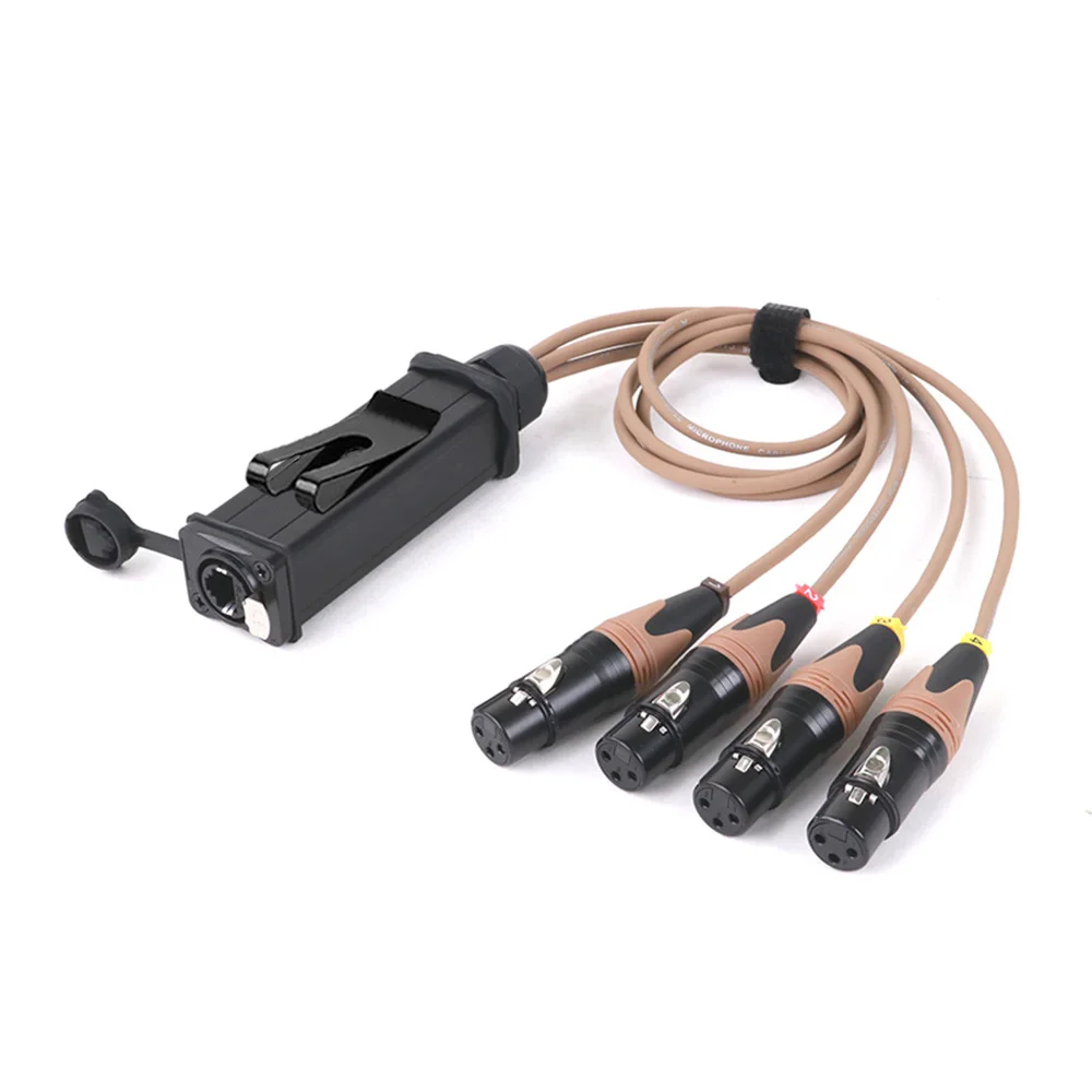 4 Channel 3Pin XLR Female to RJ45 Cat6 Ethernet Extender Network Breakout Audio Extension Cable for Live Stage,Recording Studio