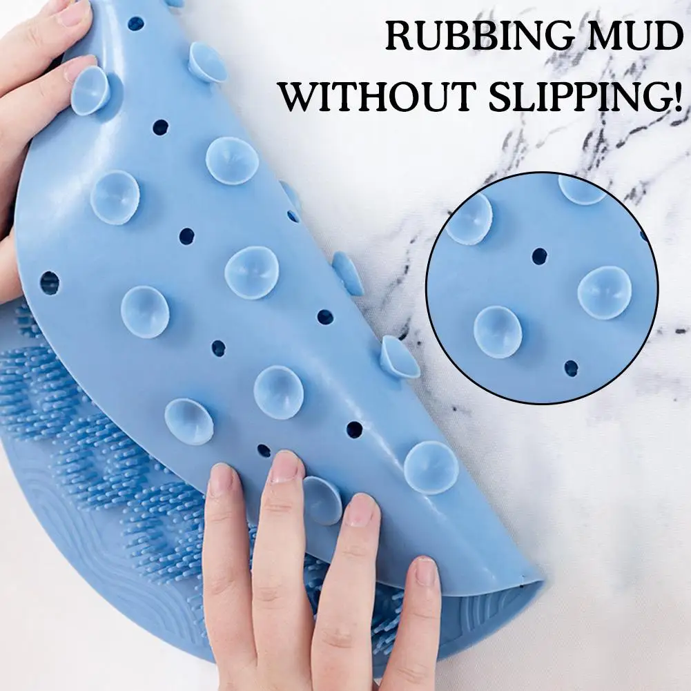 Multifunction Foot Washing Brush Silicone Back Massage Cleaner Bathroom Non-slip Feet Clean Brush Anti Skid Pad for Foot Wa V3W7