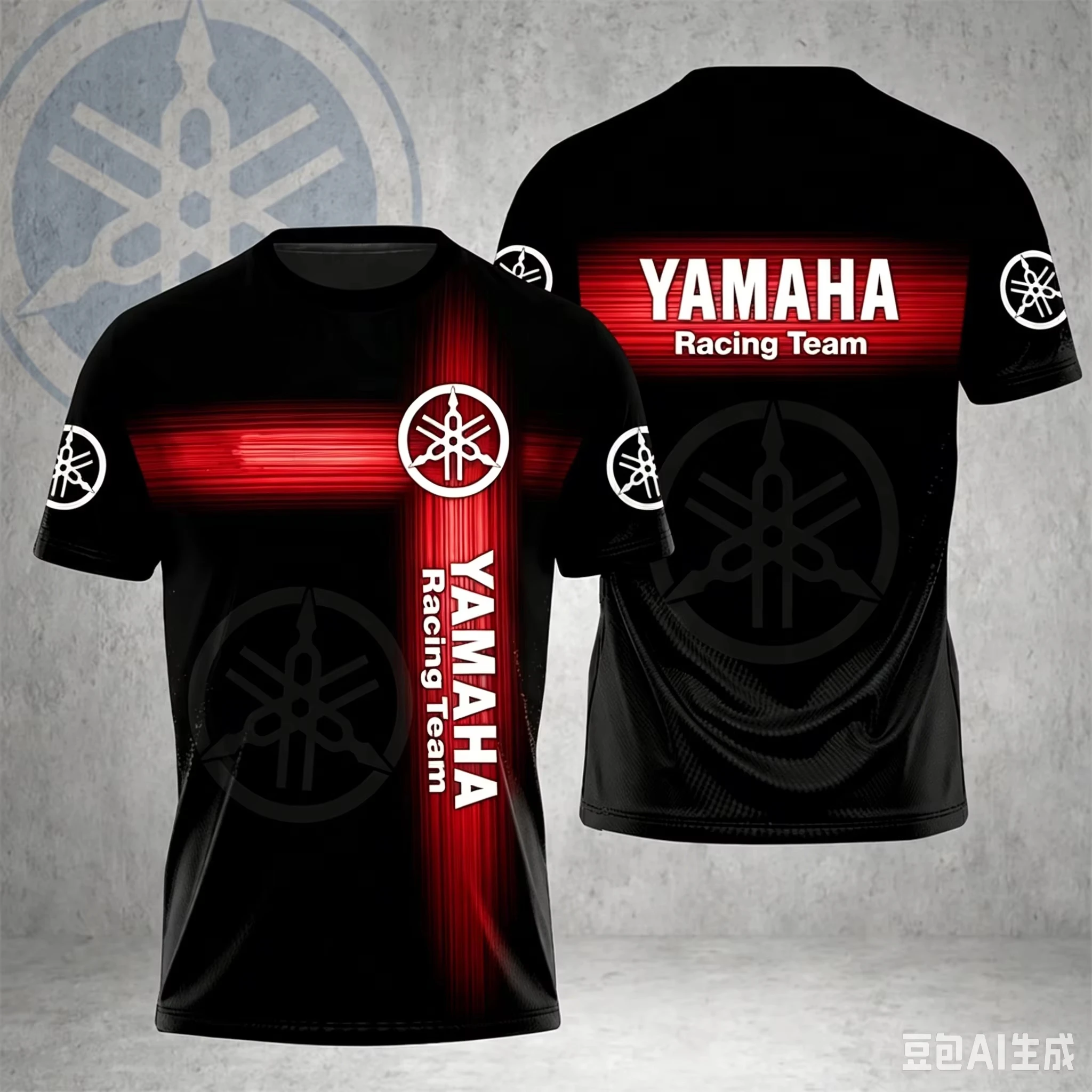 Neues SOMMER-NEUHEIT 2026 Herren-T-Shirt Lässiges Kurzarm-T-Shirt Atmungsaktiv mit 3D-Motorrad-Druck – Detail 4